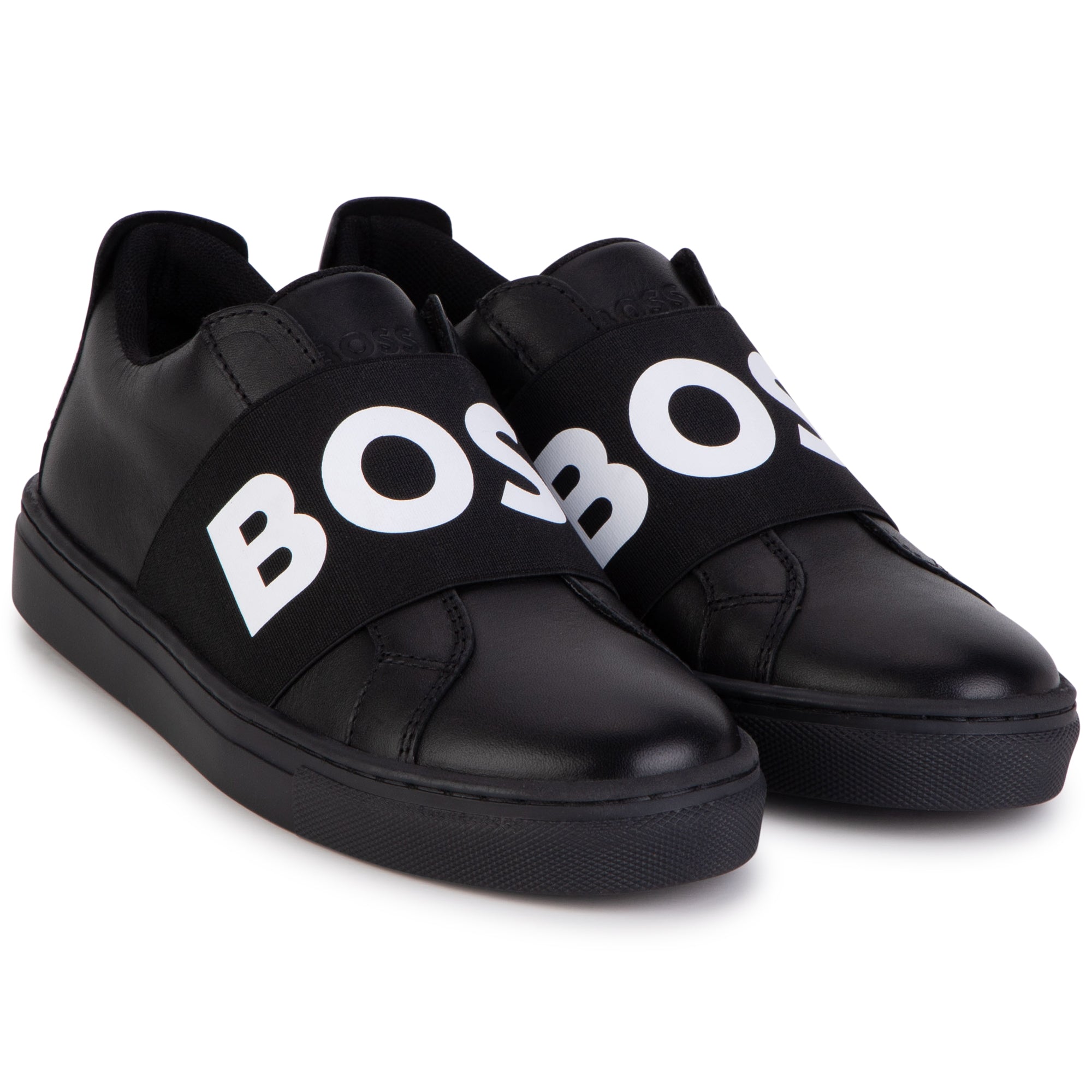 Baskets plates en cuir - Black