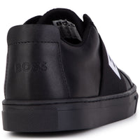 Baskets plates en cuir - Black