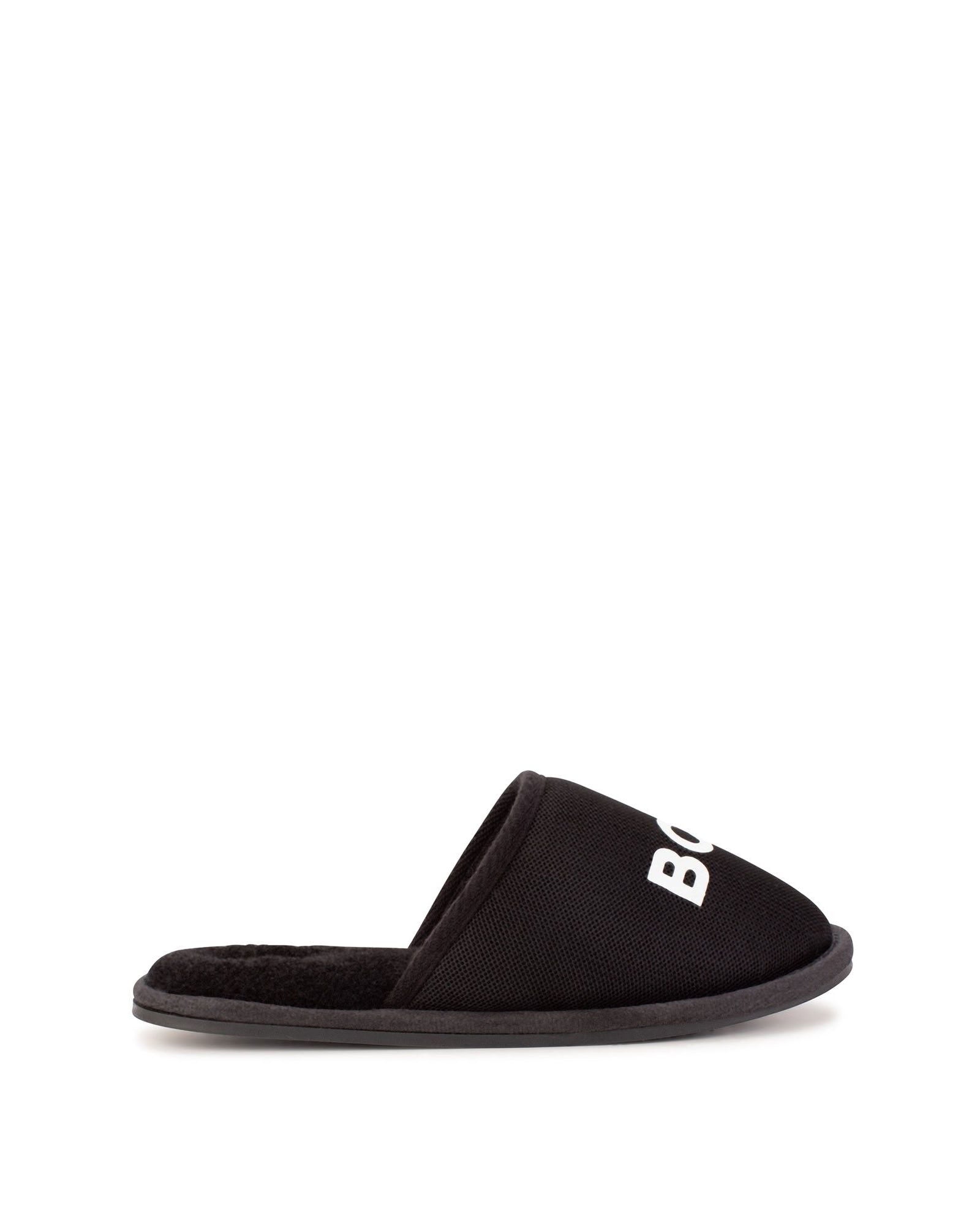 Chaussons siglé pour la maison en tissu résille - Black