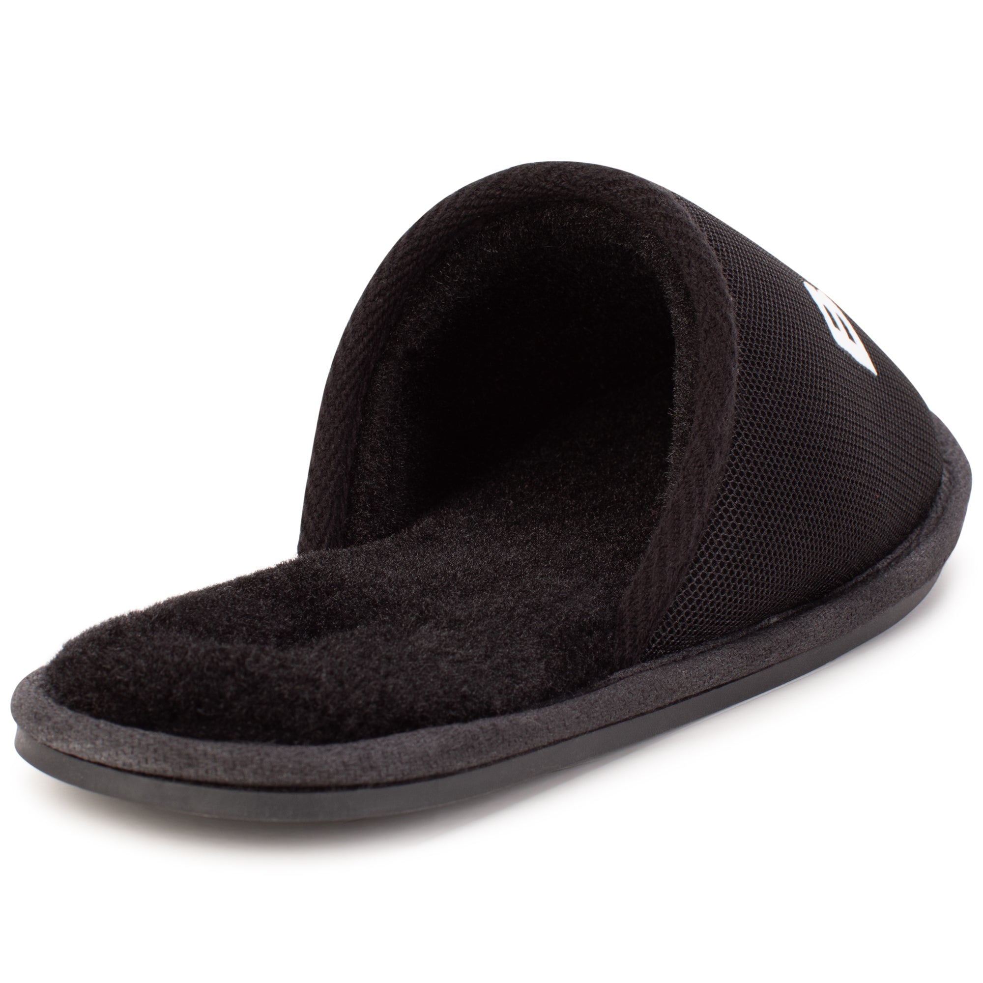 Chaussons siglé pour la maison en tissu résille - Black