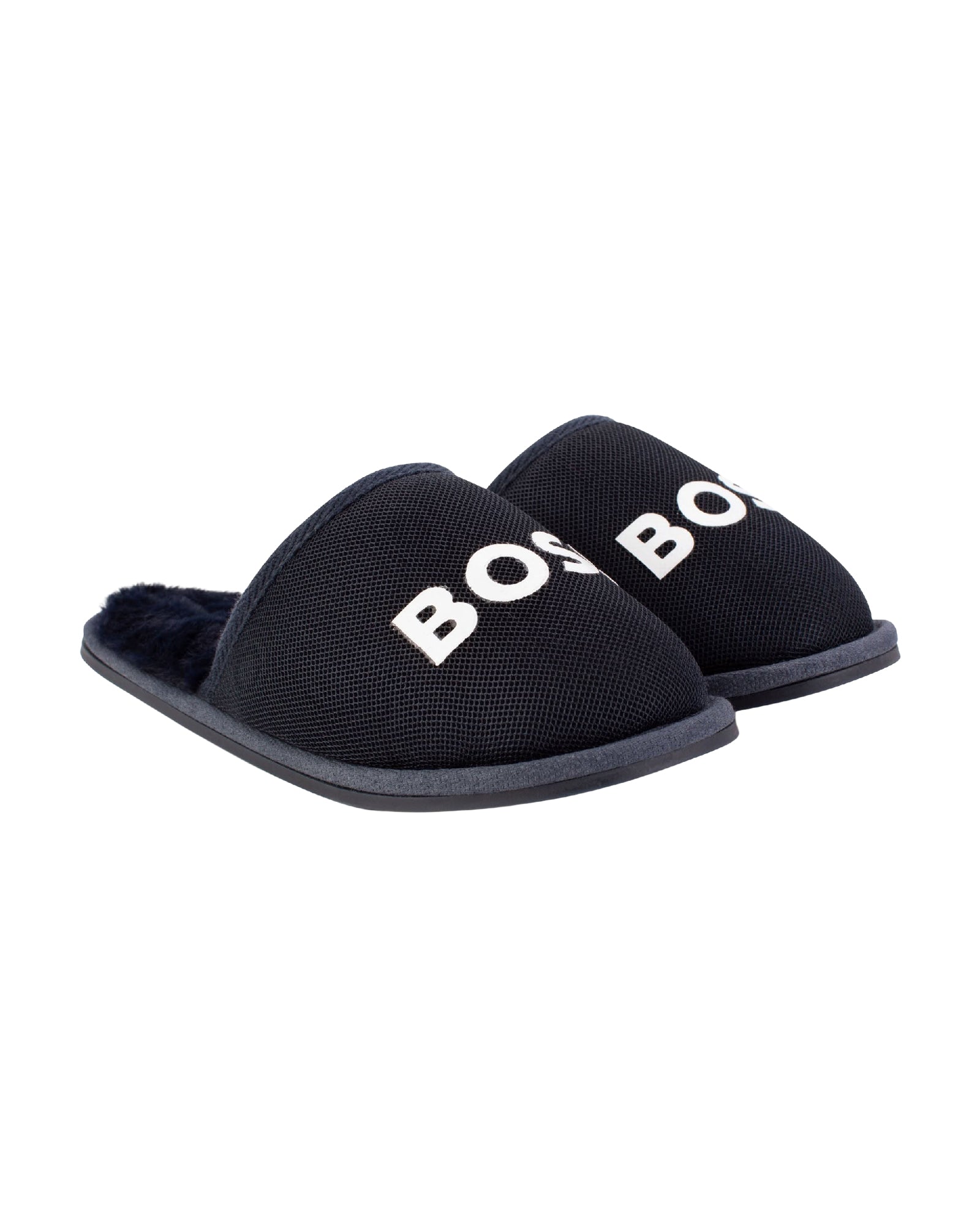 Chaussons siglé pour la maison en tissu résille - Bleu Cargo