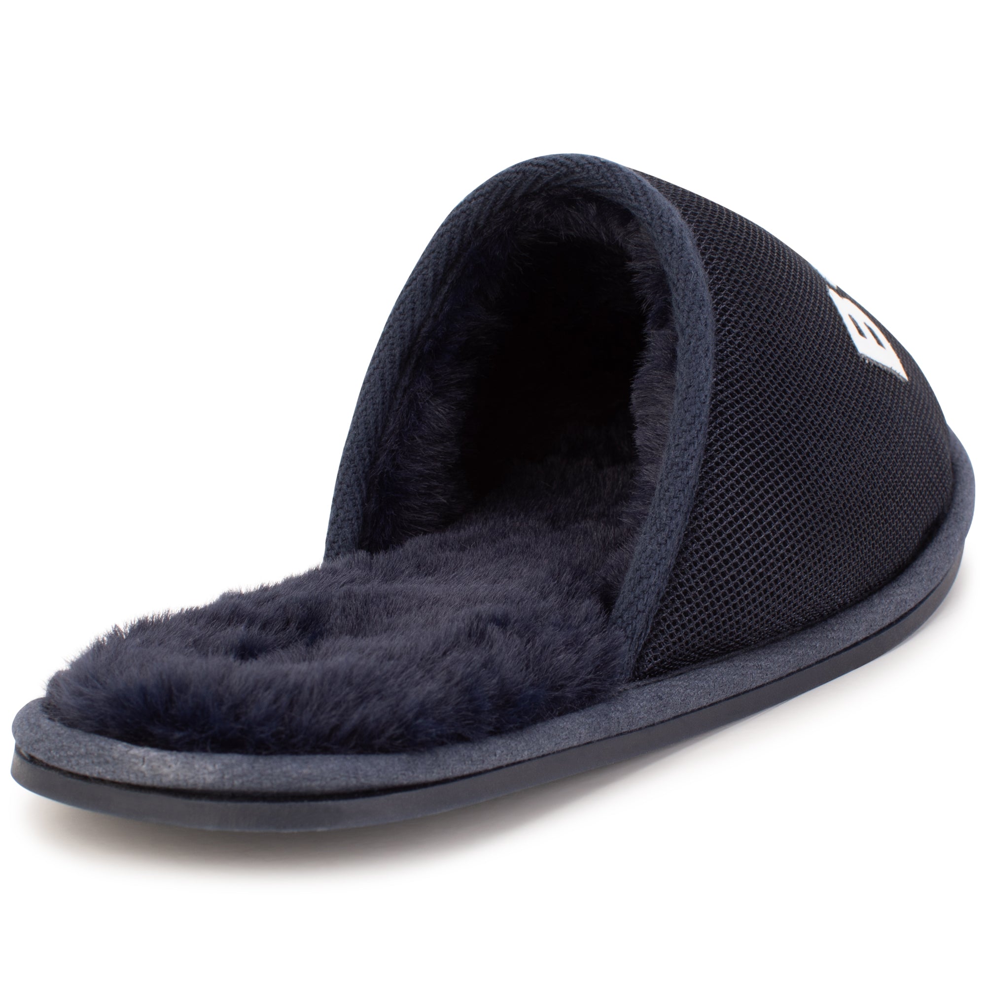 Chaussons siglé pour la maison en tissu résille - Bleu Cargo