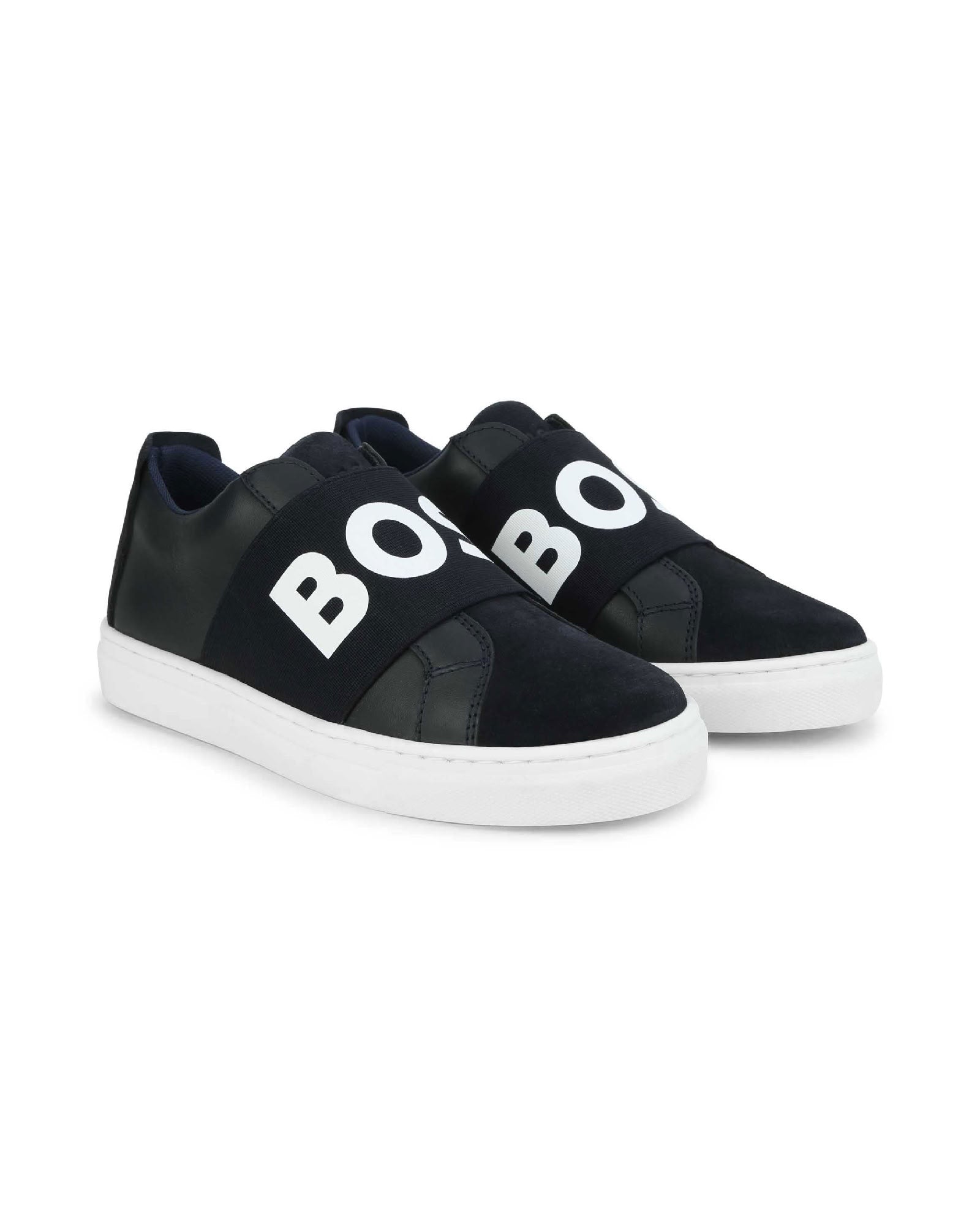 Sneakers en cuir - Bleu Cargo