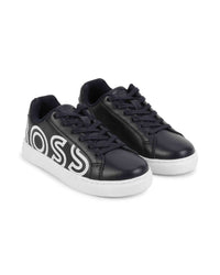 Sneakers en cuir - Bleu Cargo