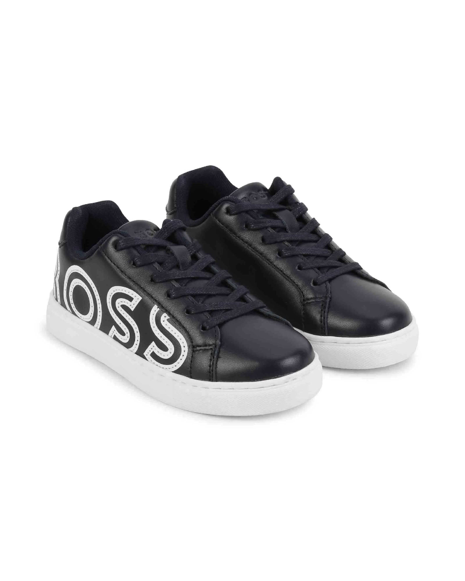 Sneakers en cuir - Bleu Cargo