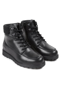 Leather ankle boots - Black