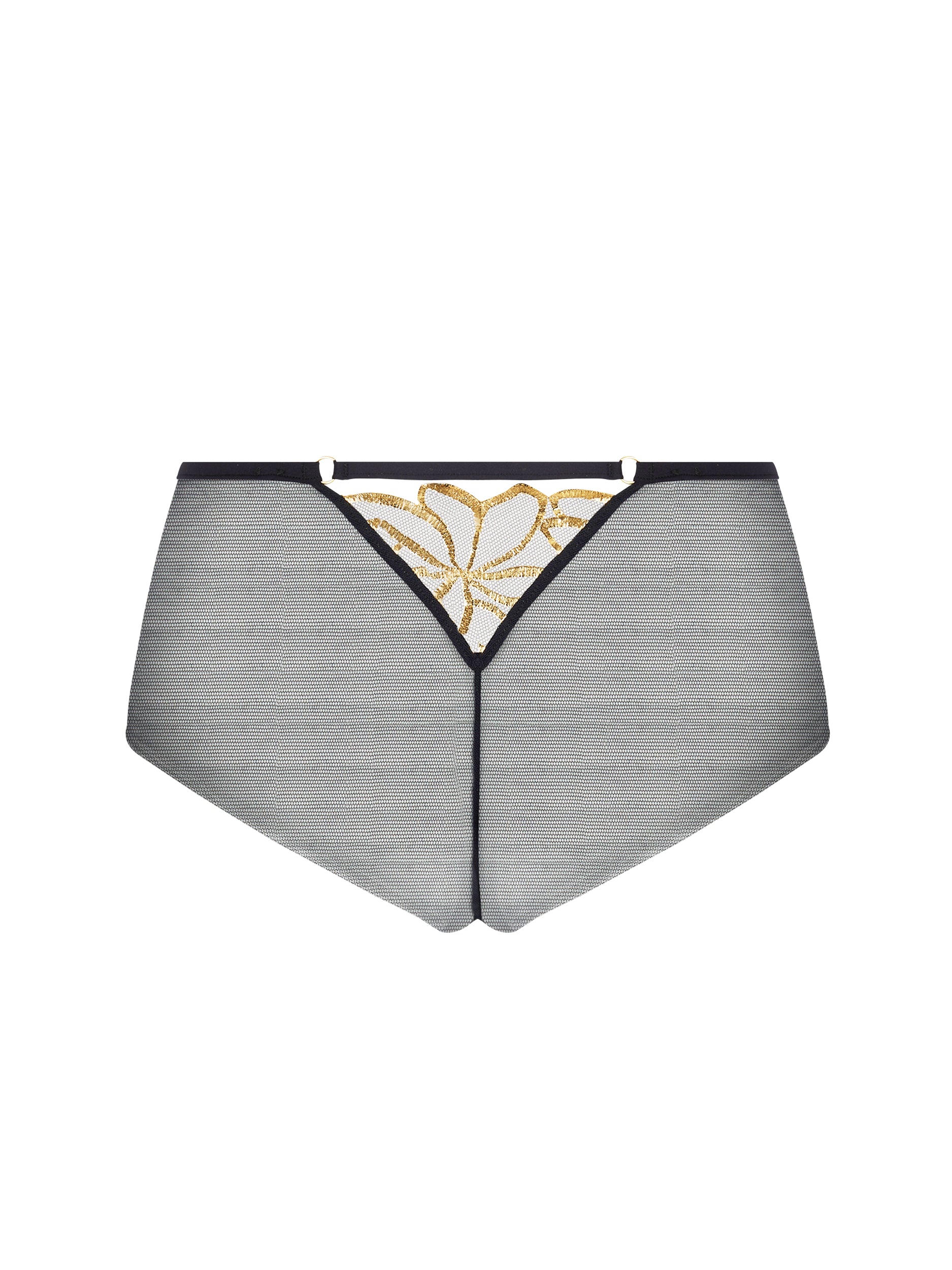 Culotte shorty Éclats d'Or - Noir Or