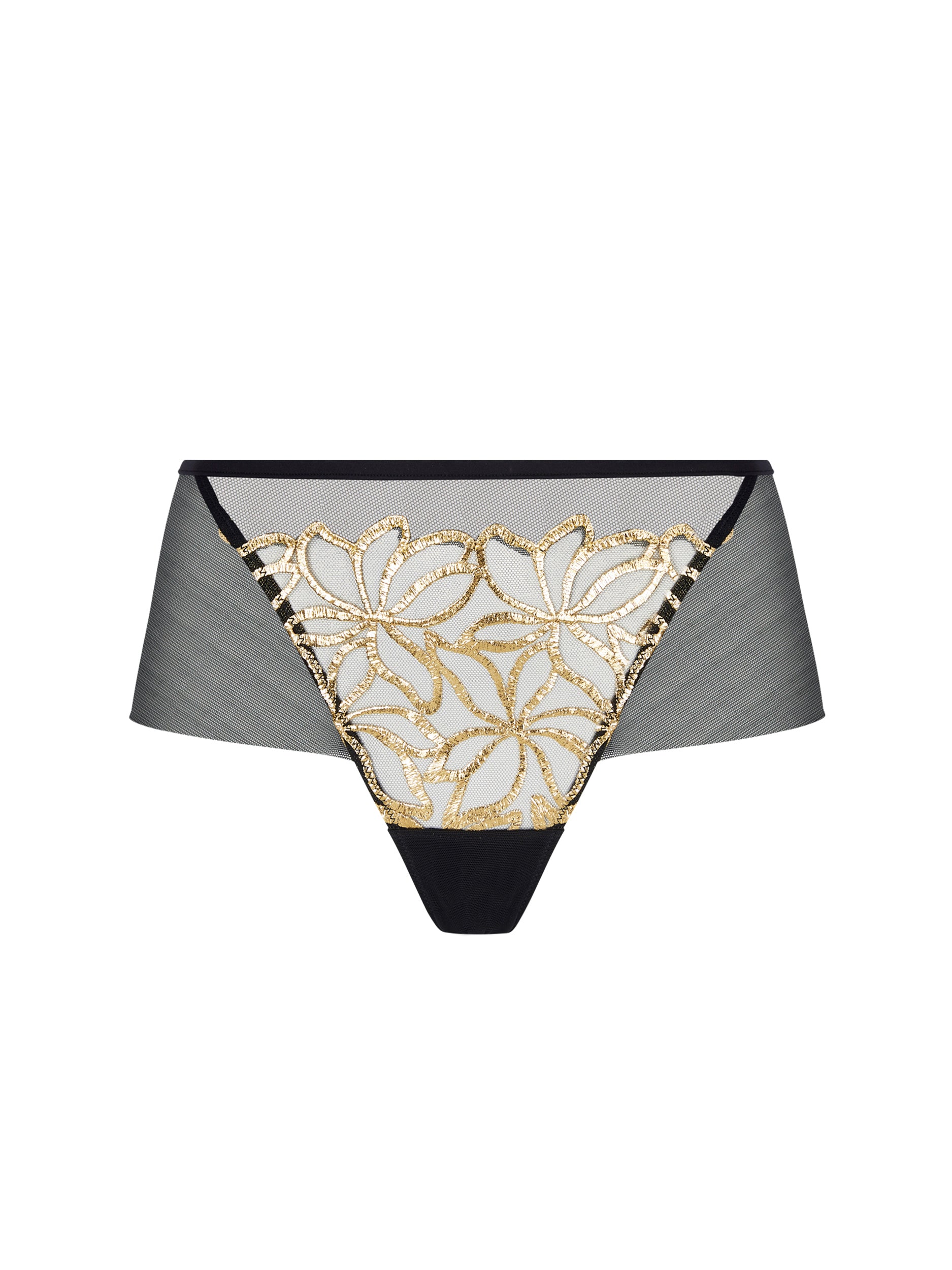 Culotte shorty Éclats d'Or - Noir Or