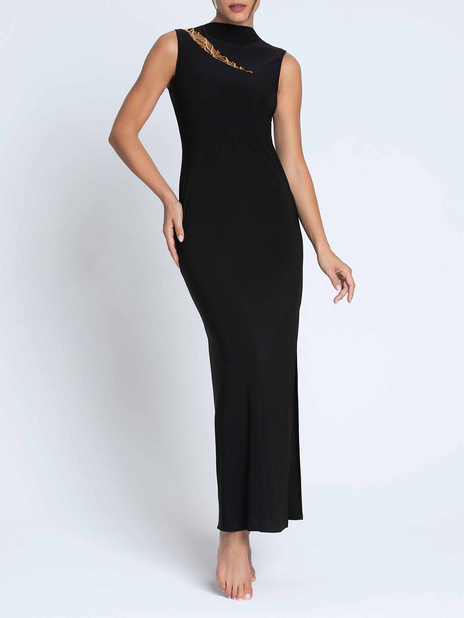 Robe Éclats d'Or - Noir Or