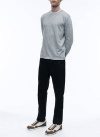 Long-sleeved T-shirt - Medium grey