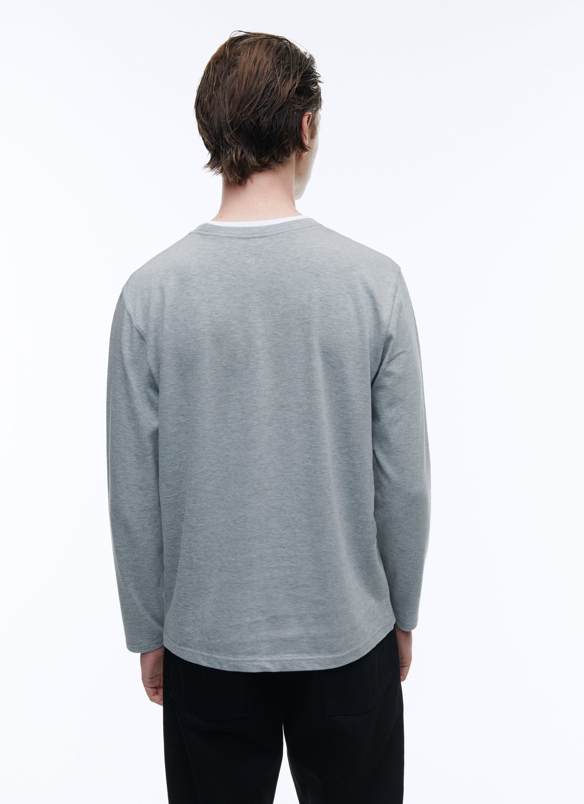 Long-sleeved T-shirt - Medium grey