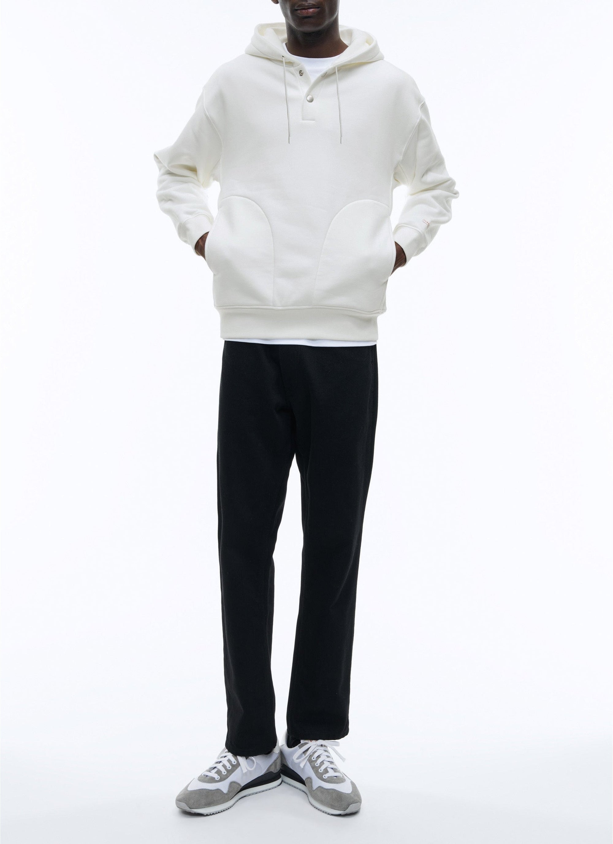 Cut-out hoodie - Ecru