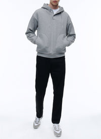 Sweat à capuche à découpes - Gris Moyen