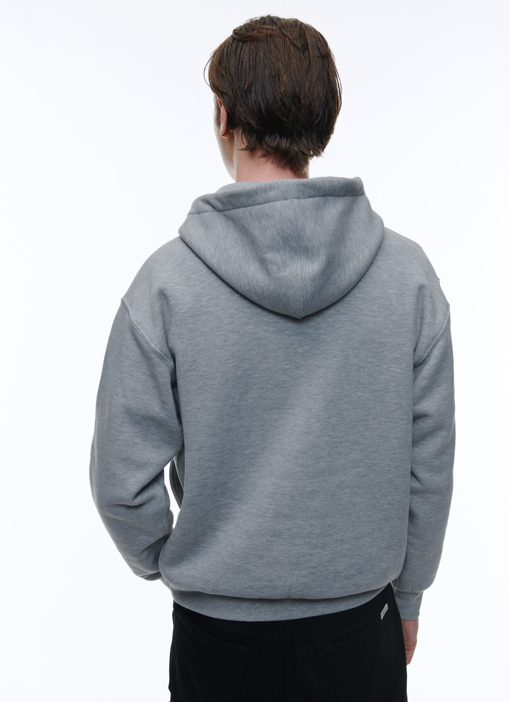 Sweat à capuche à découpes - Gris Moyen