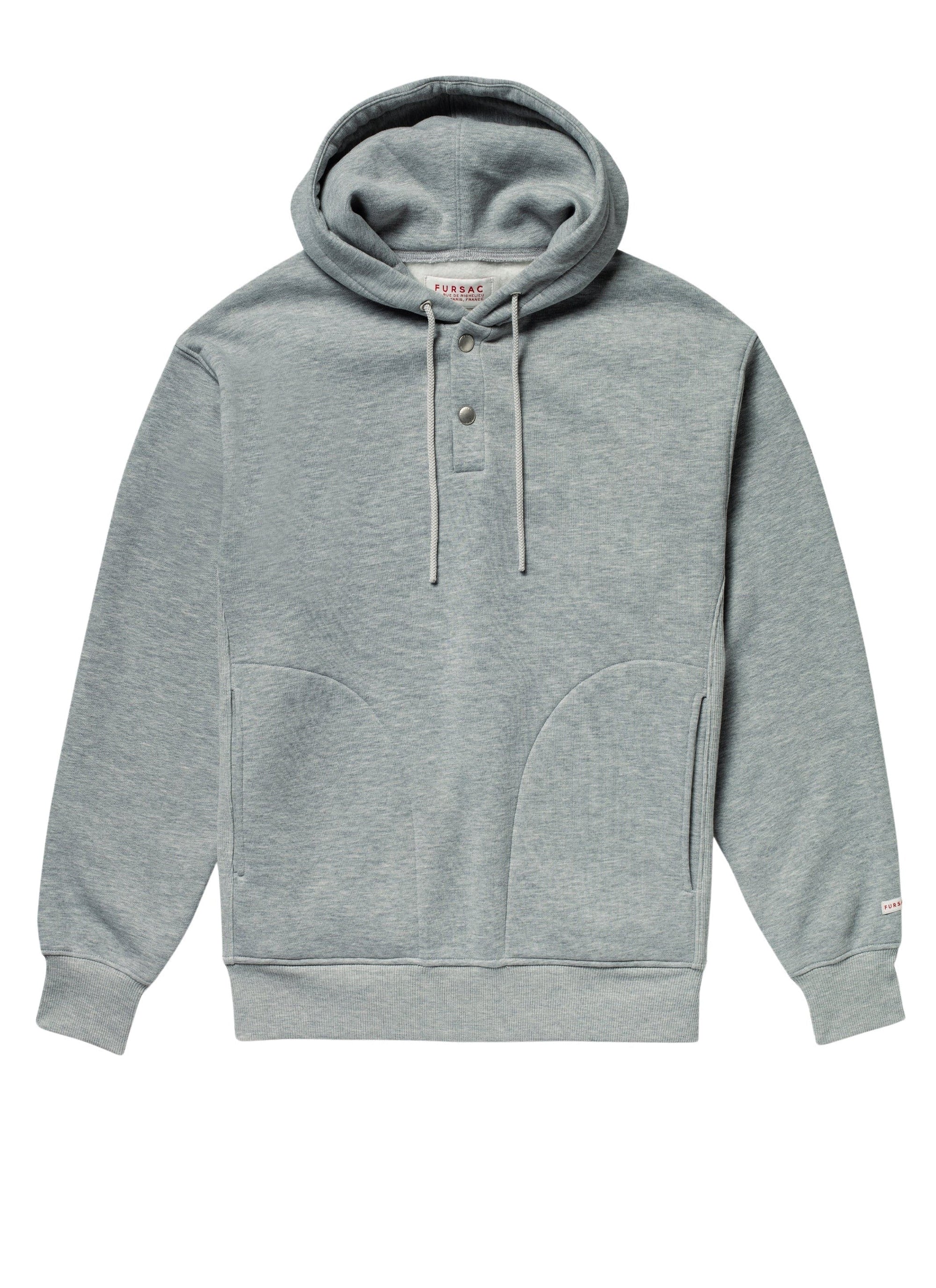 Sweat à capuche à découpes - Gris Moyen