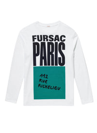 T-shirt manches longues à imprimé - Blanc