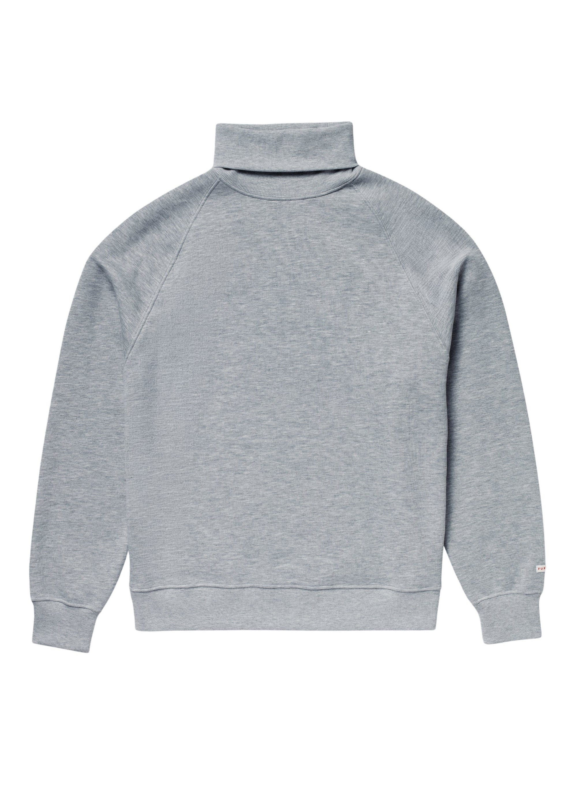 Sweatshirt col roulé en jersey de coton - Gris