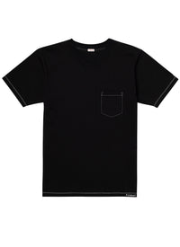 T-shirt brodé à poche - Noir