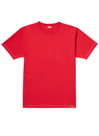 T-shirt brodé à poche - Vermillon