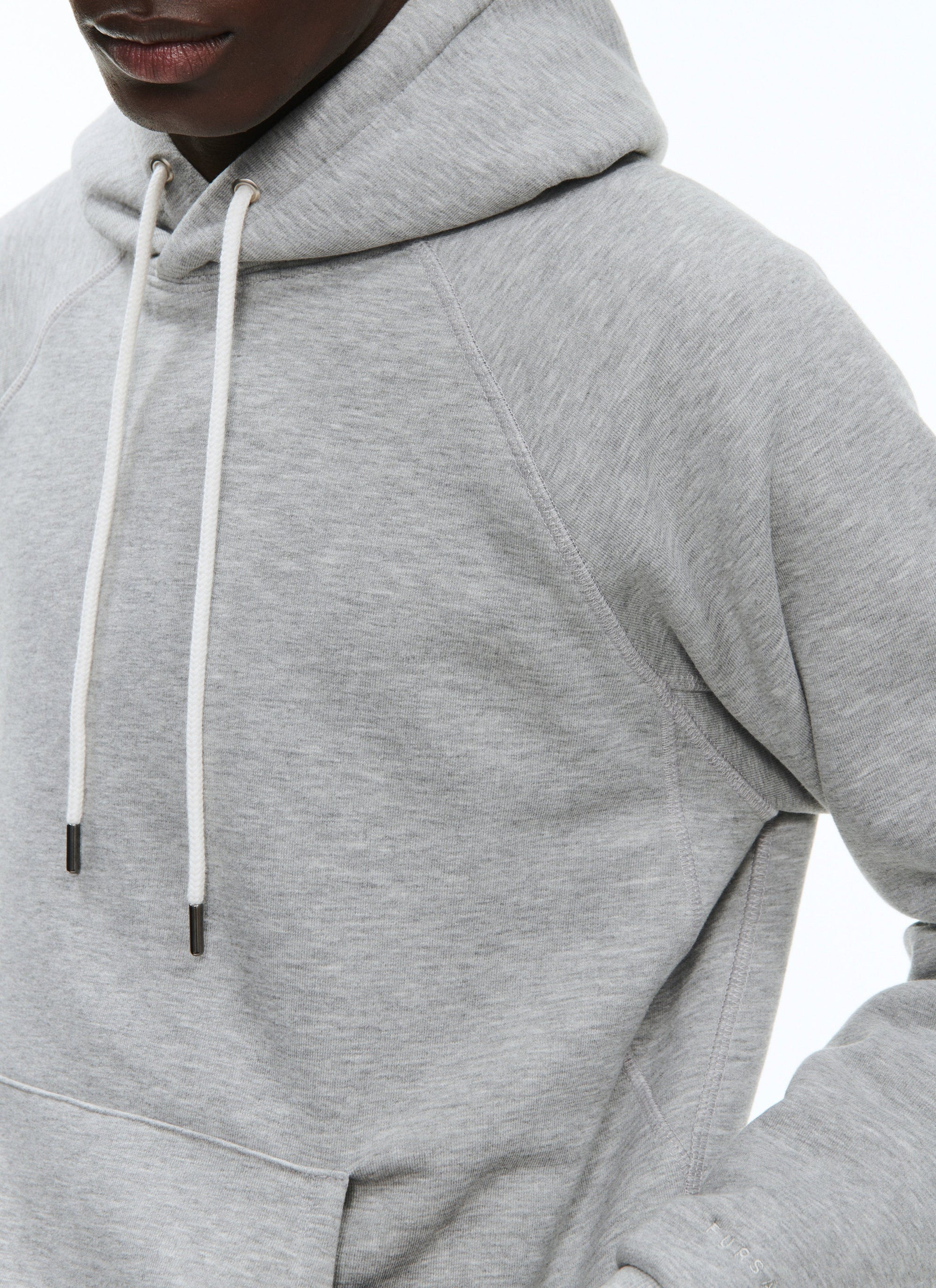 Drawstring hoodie - Medium grey