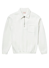 Sweatshirt à col zippé - Blanc