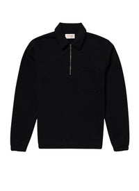 Sweatshirt à col zippé - Noir