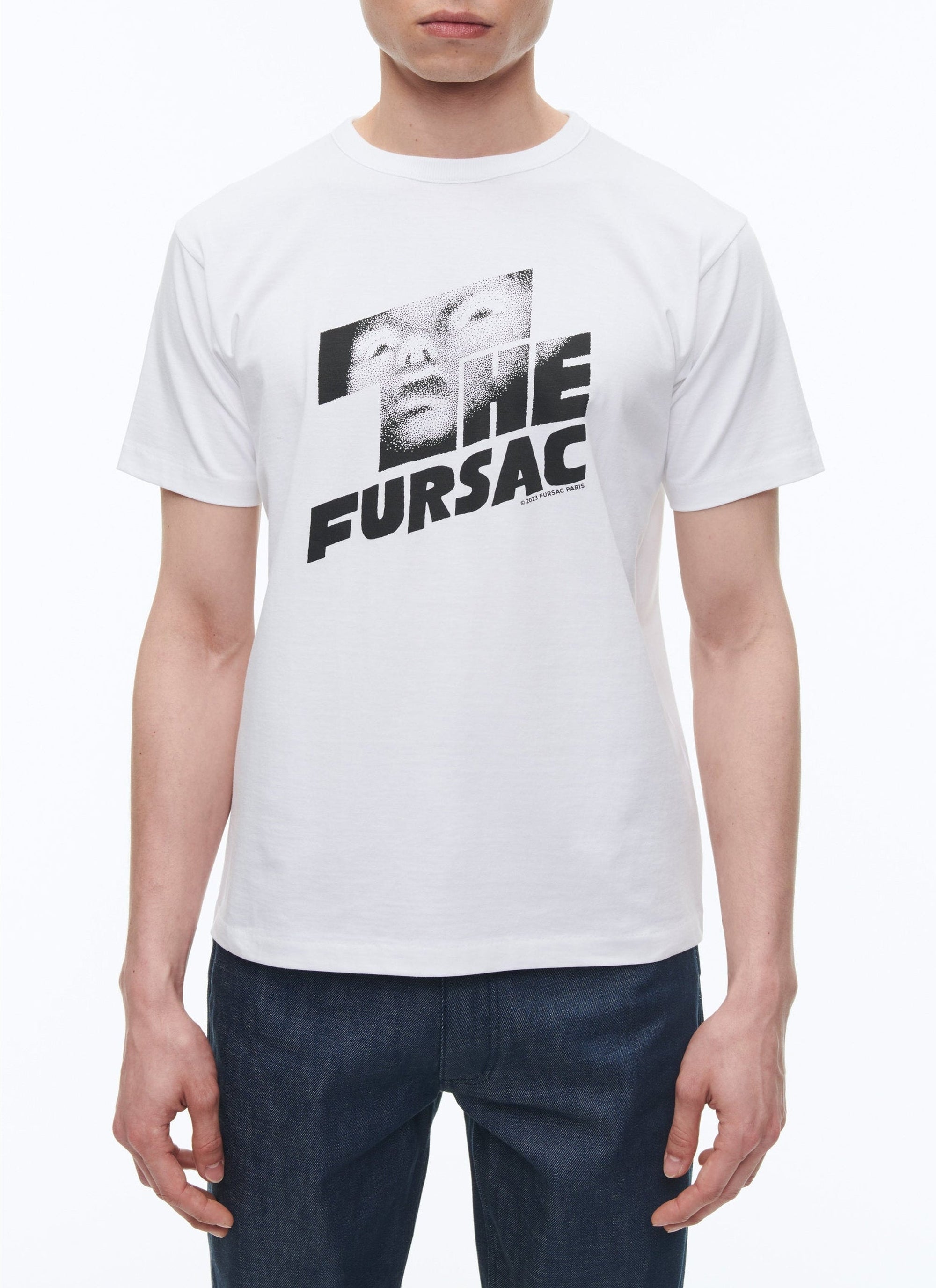 Printed round-neck T-shirt - White