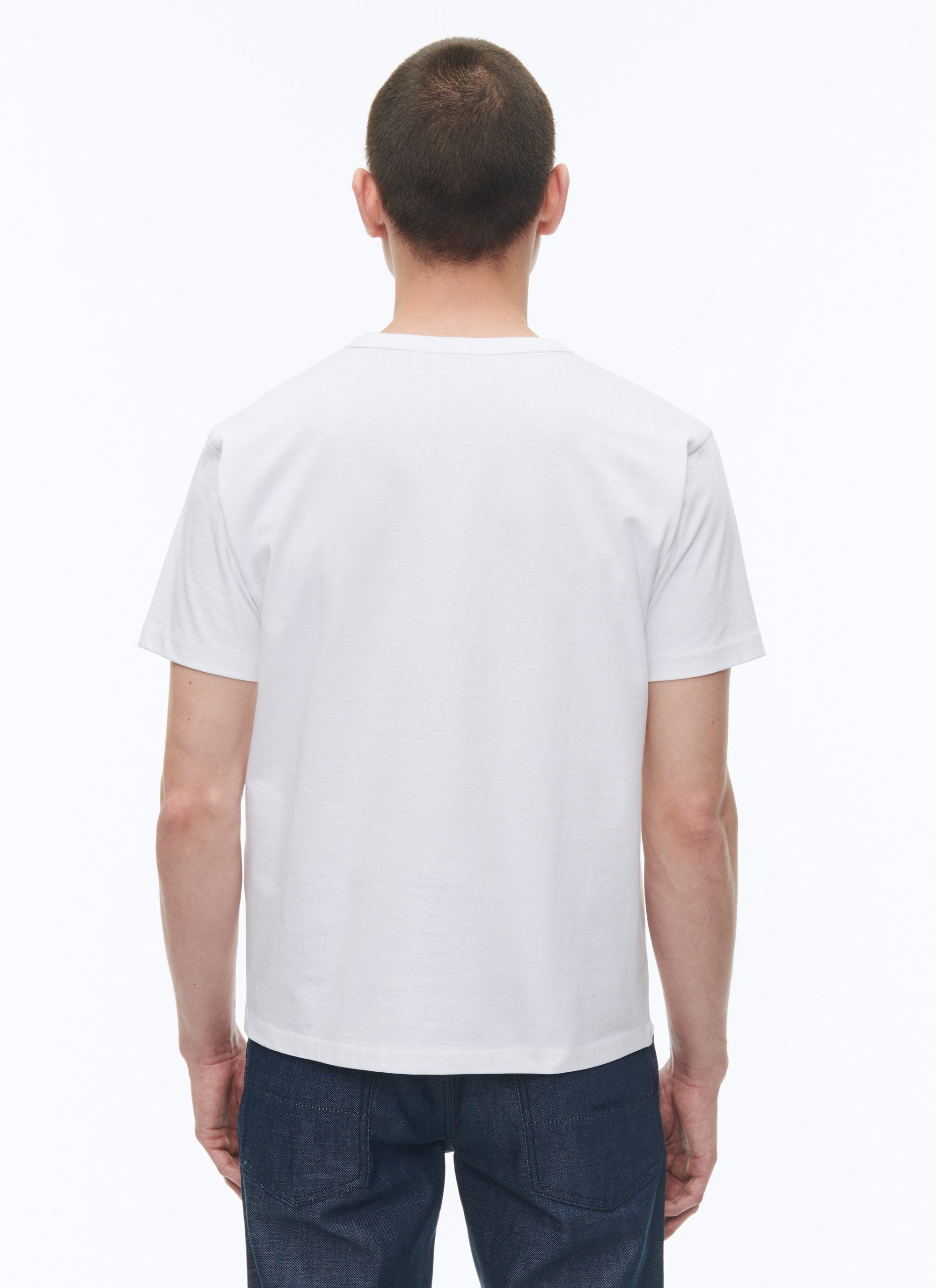 Printed round-neck T-shirt - White