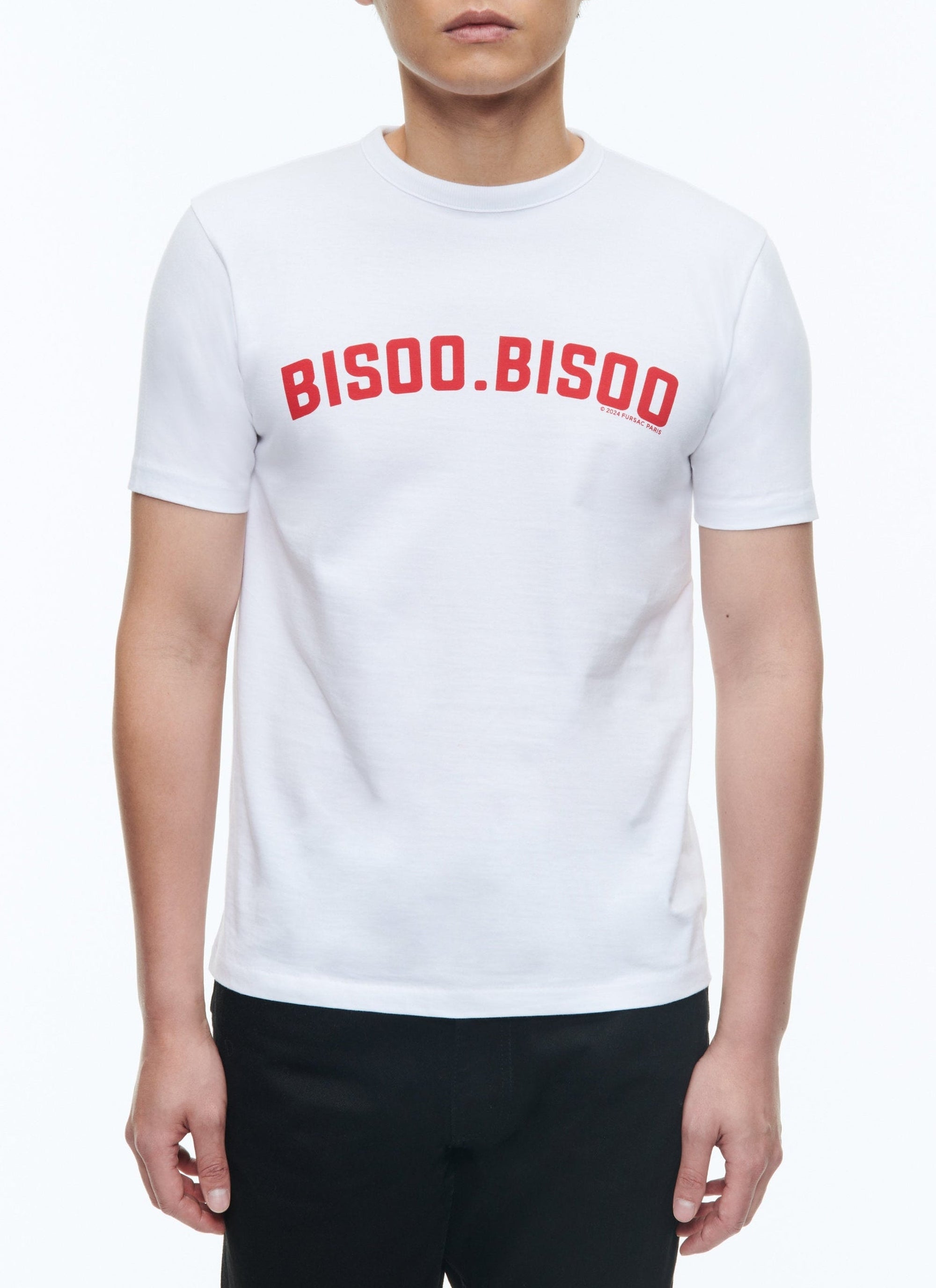 Printed round-neck T-shirt - White