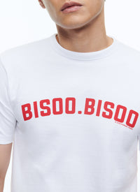 Printed round-neck T-shirt - White