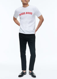 Printed round-neck T-shirt - White