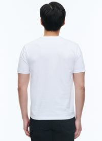 Printed round-neck T-shirt - White