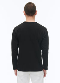 Long-sleeved cotton jersey T-shirt - Black