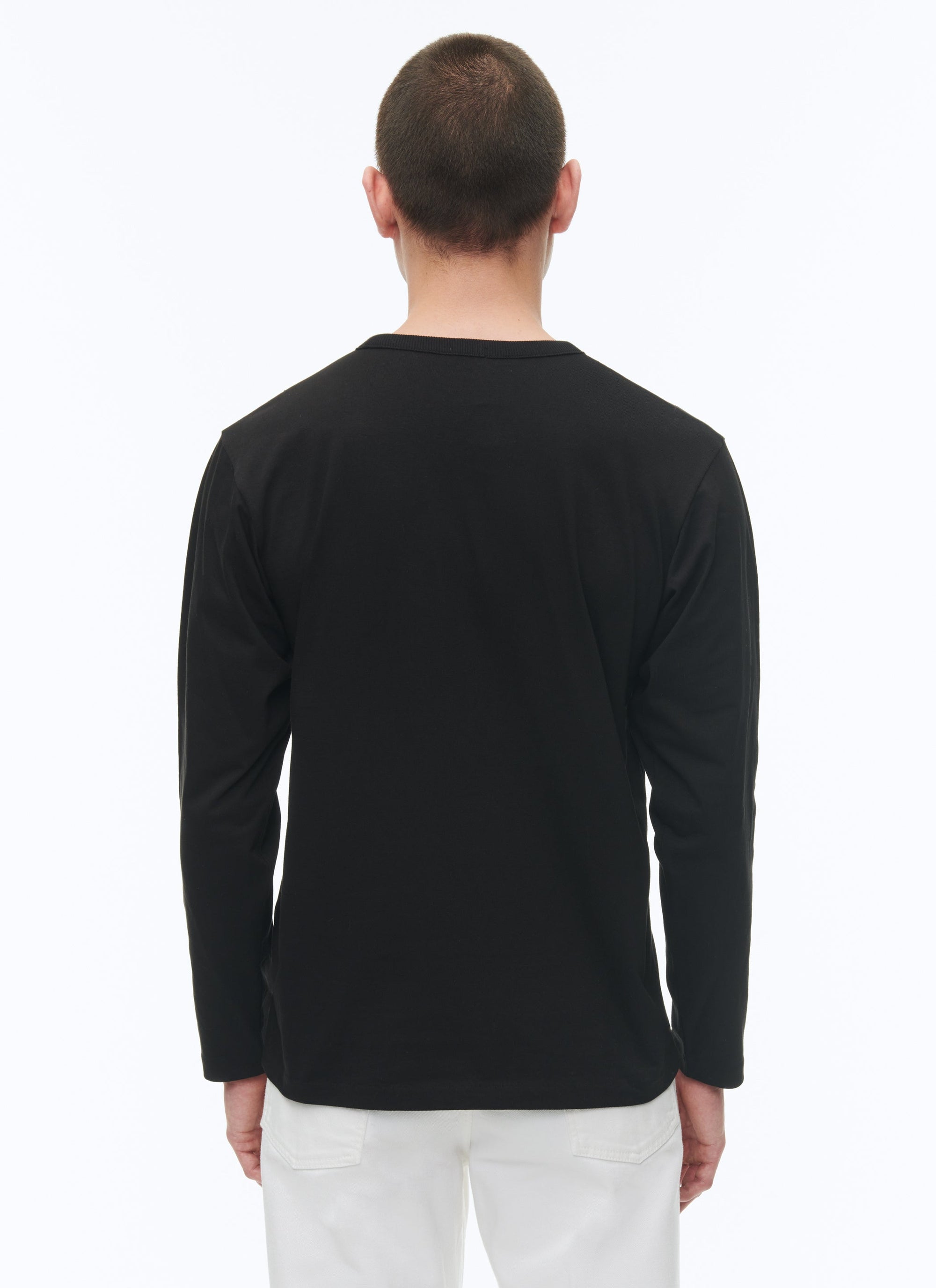 Long-sleeved cotton jersey T-shirt - Black