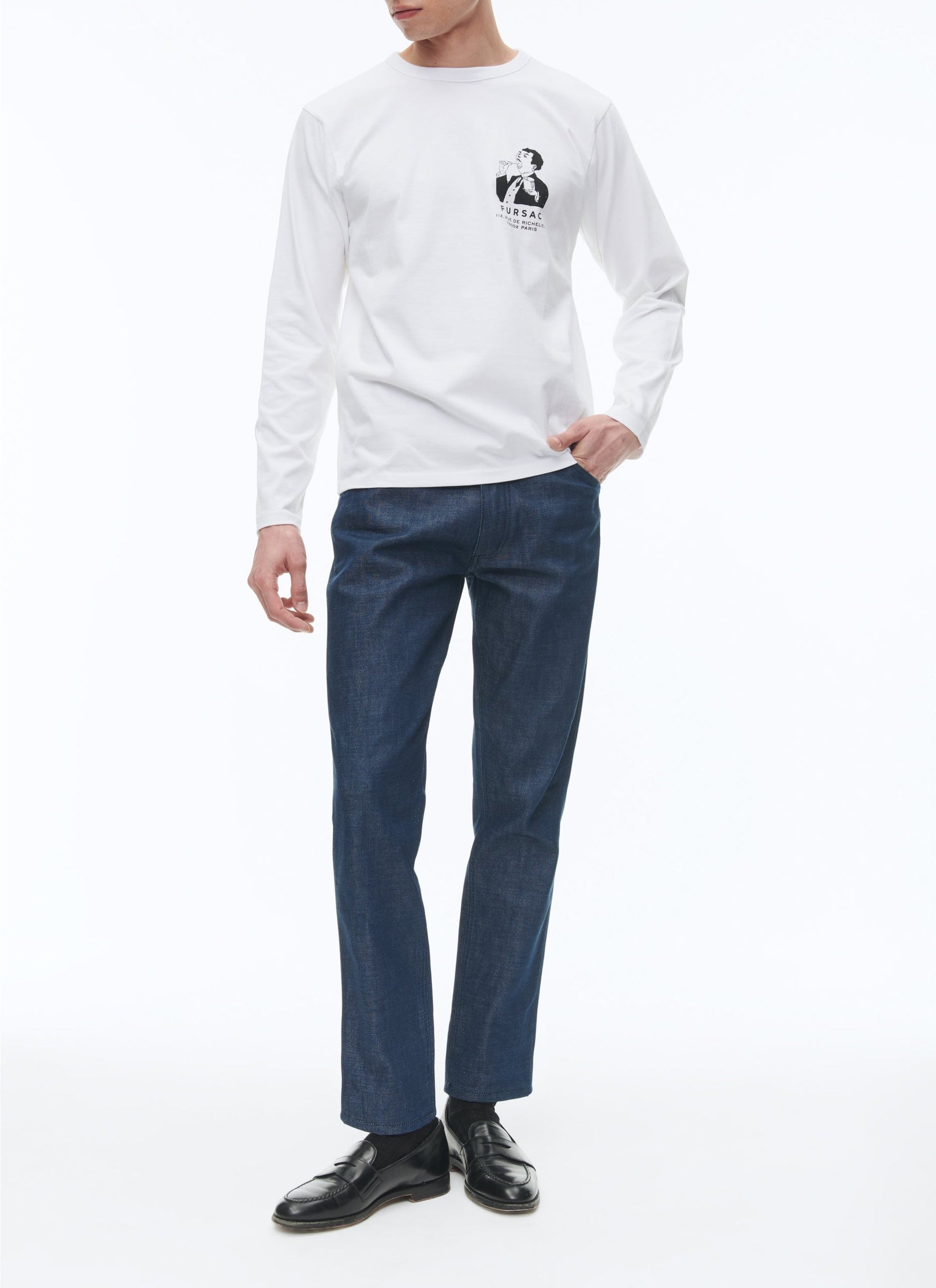 T-shirt à manches longues de coton - Blanc