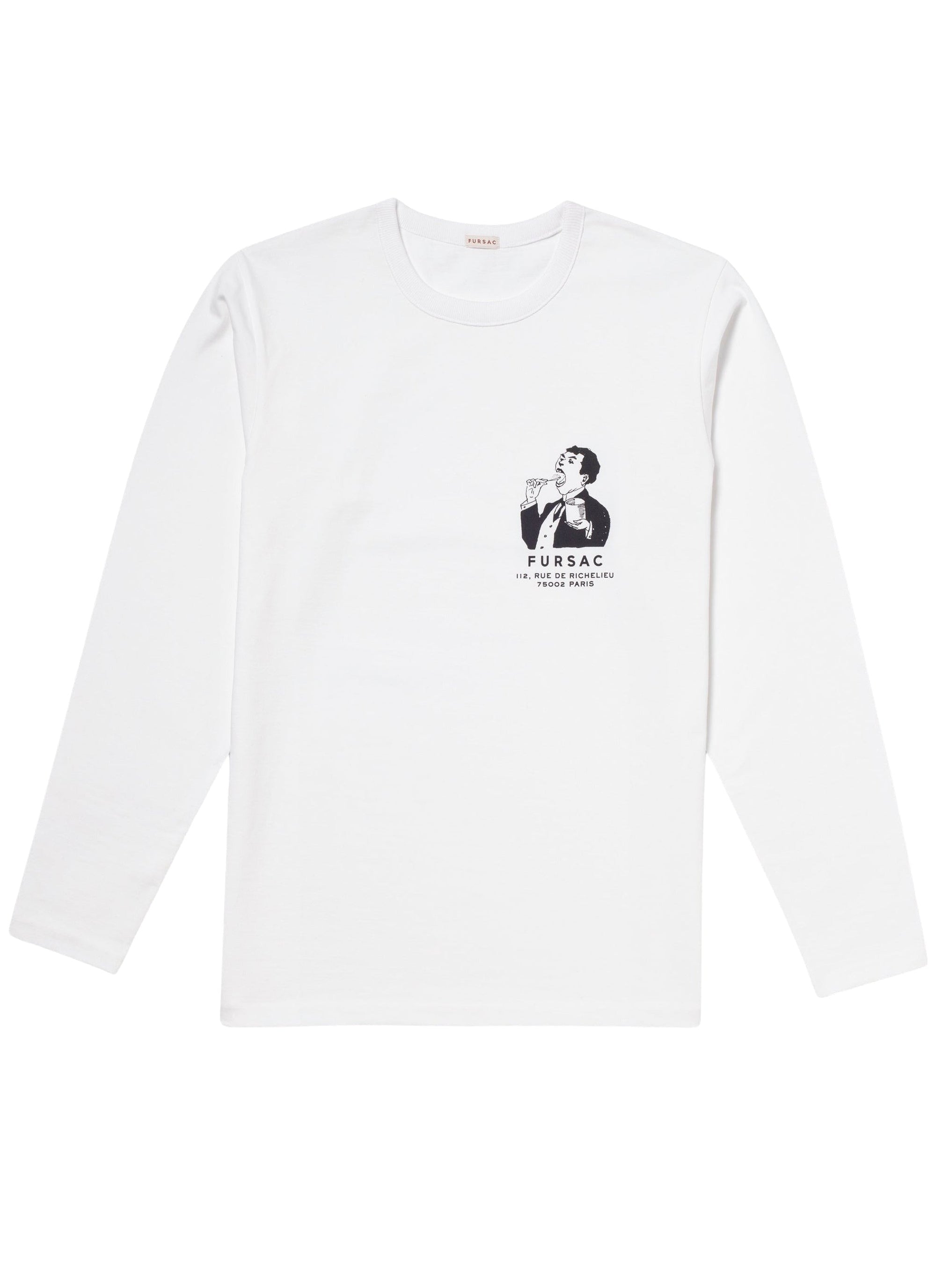 T-shirt à manches longues de coton - Blanc