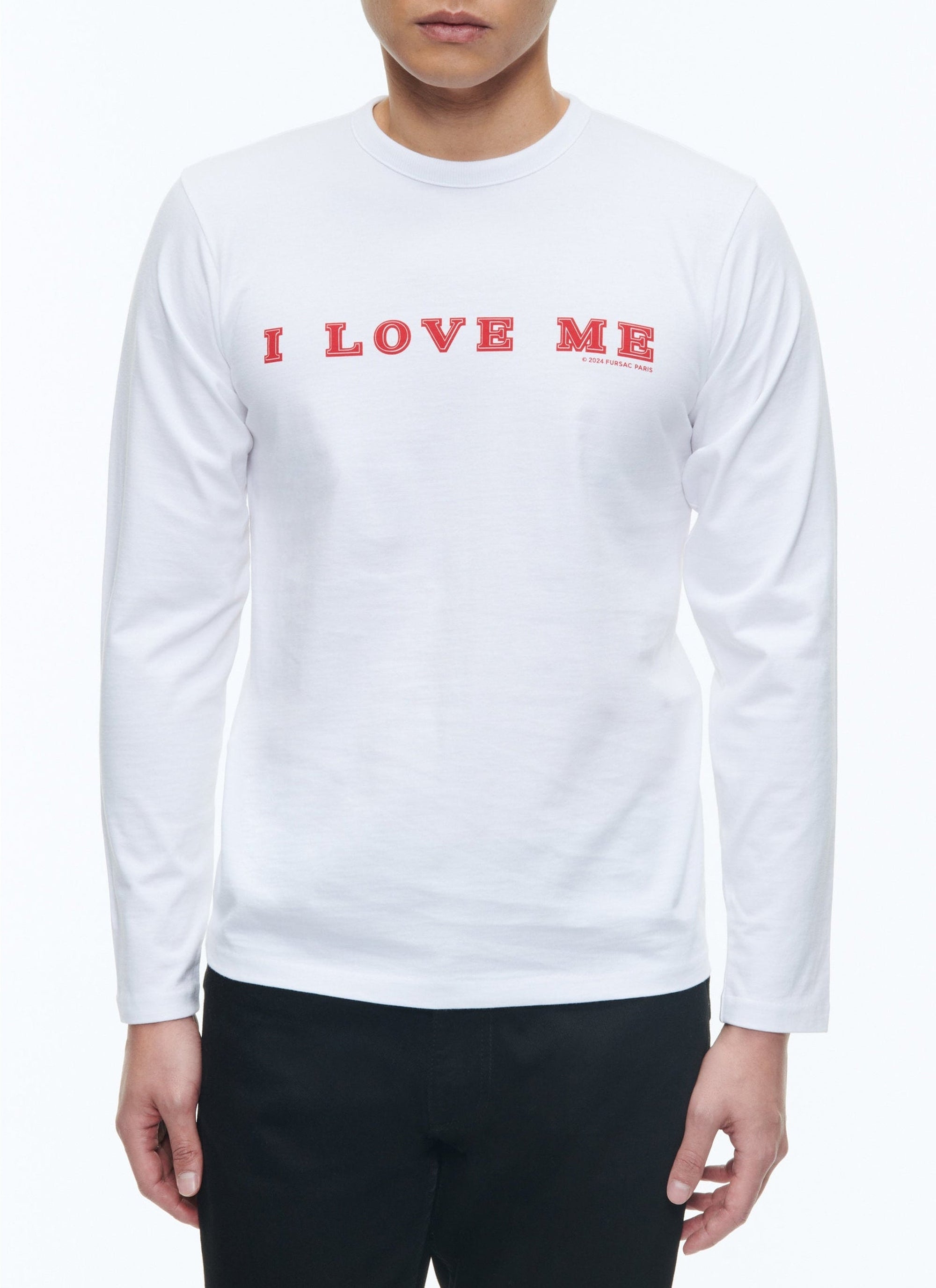 Long-sleeved printed T-shirt - White