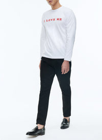 Long-sleeved printed T-shirt - White