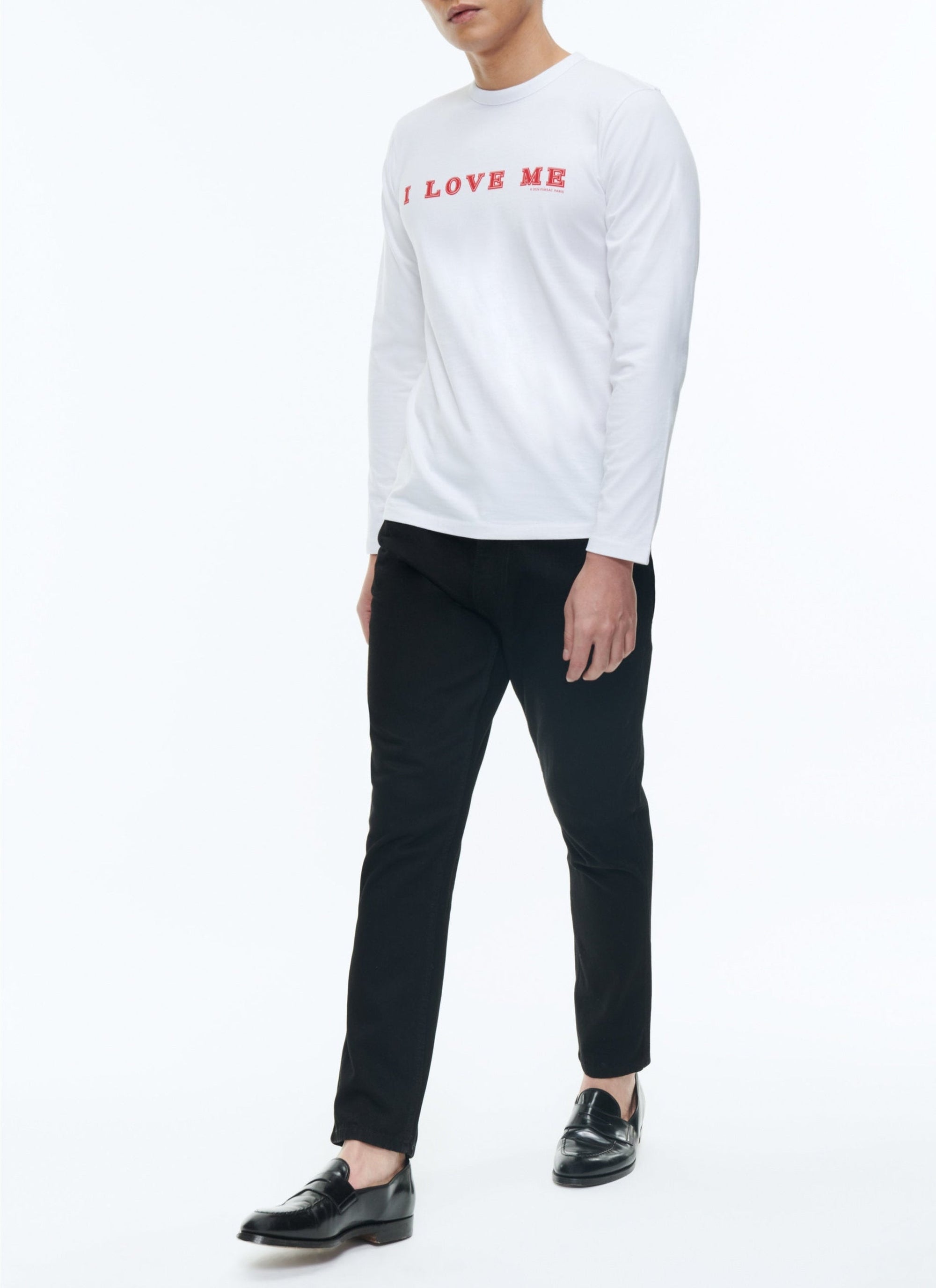 Long-sleeved printed T-shirt - White