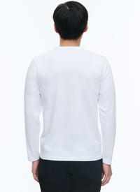 Long-sleeved printed T-shirt - White