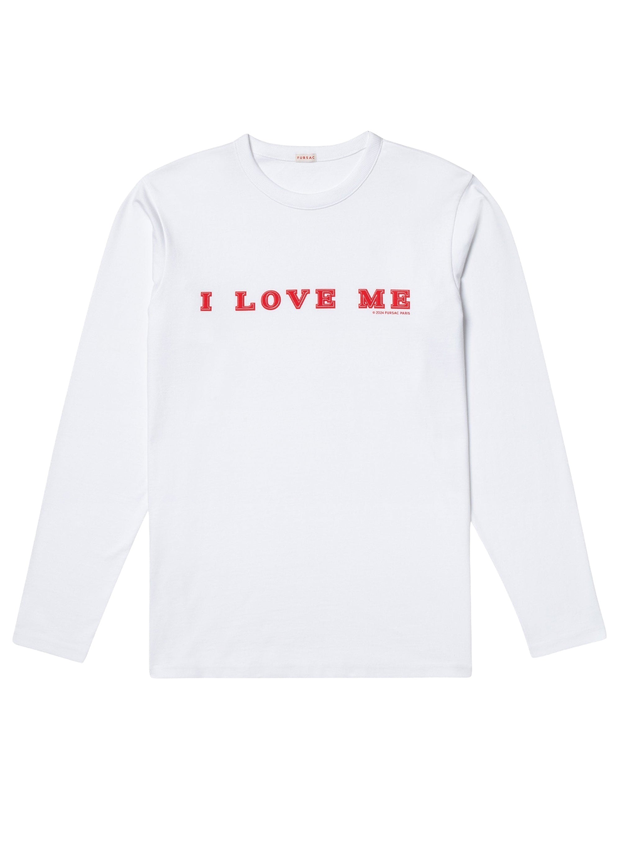 Long-sleeved printed T-shirt - White
