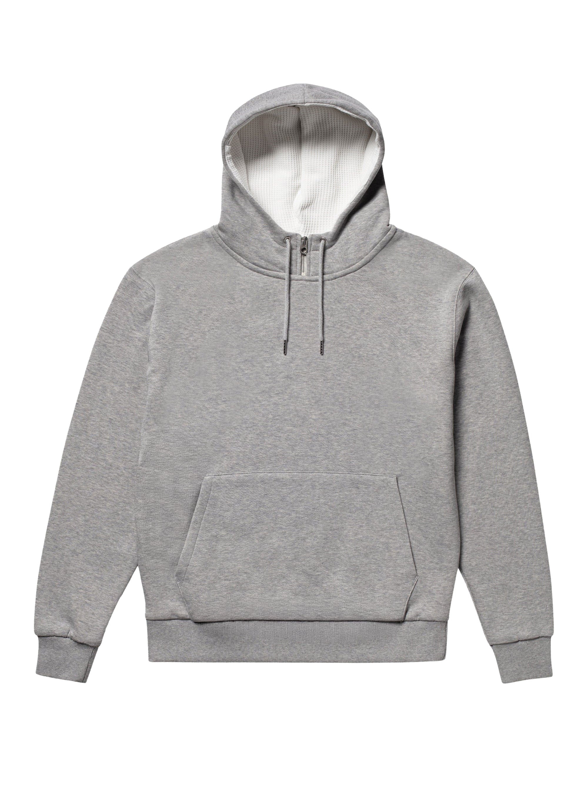 Stand-up collar hoodie - Grey