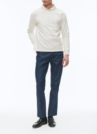 Sweatshirt à col châle en jersey de coton - Écru