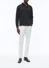 Sweatshirt à col châle en jersey de coton - Noir