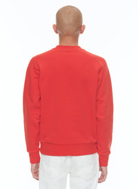 Round-neck cotton jersey sweatshirt - Red