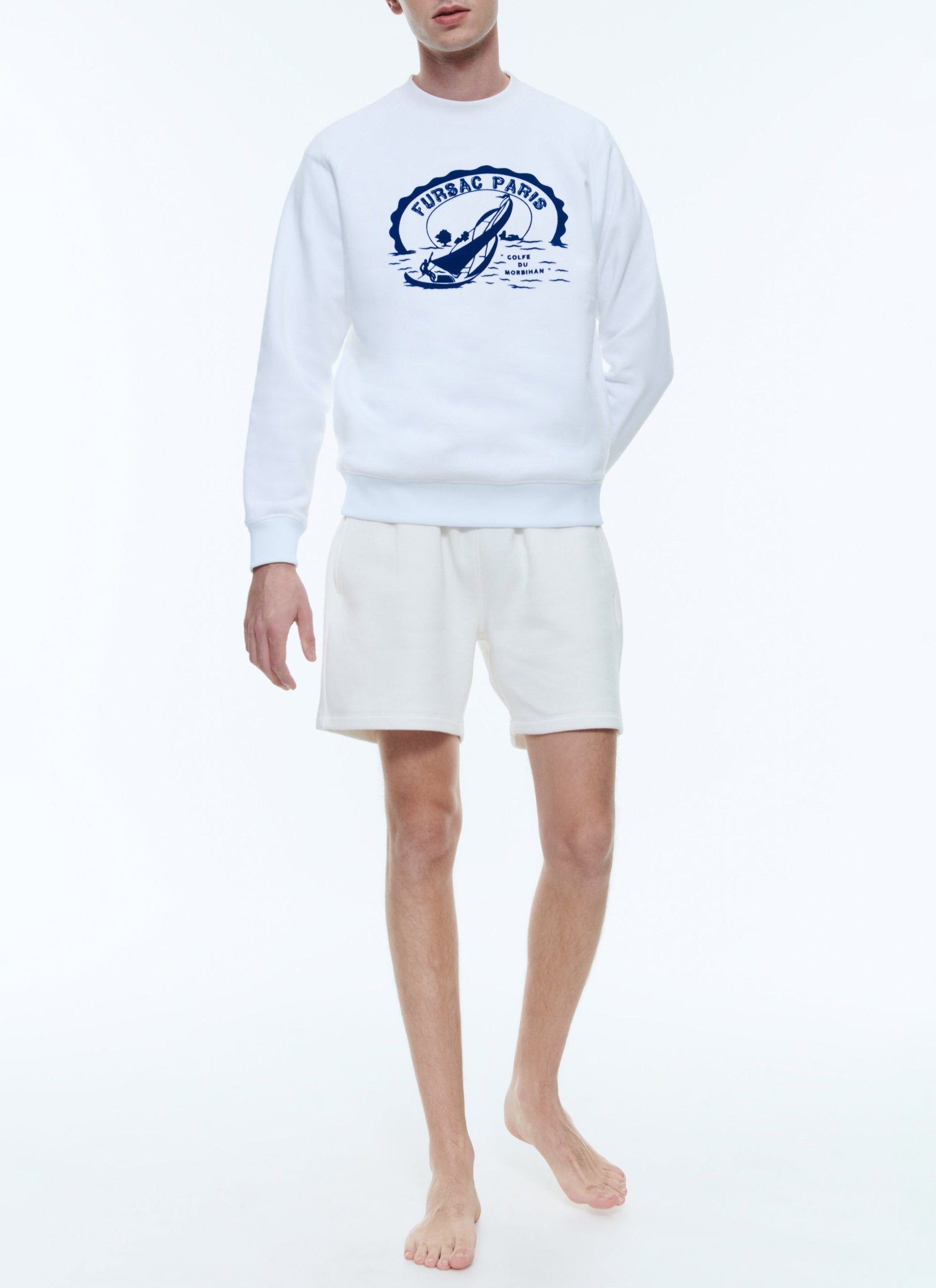 Sweatshirt à manches longues raglan - Blanc