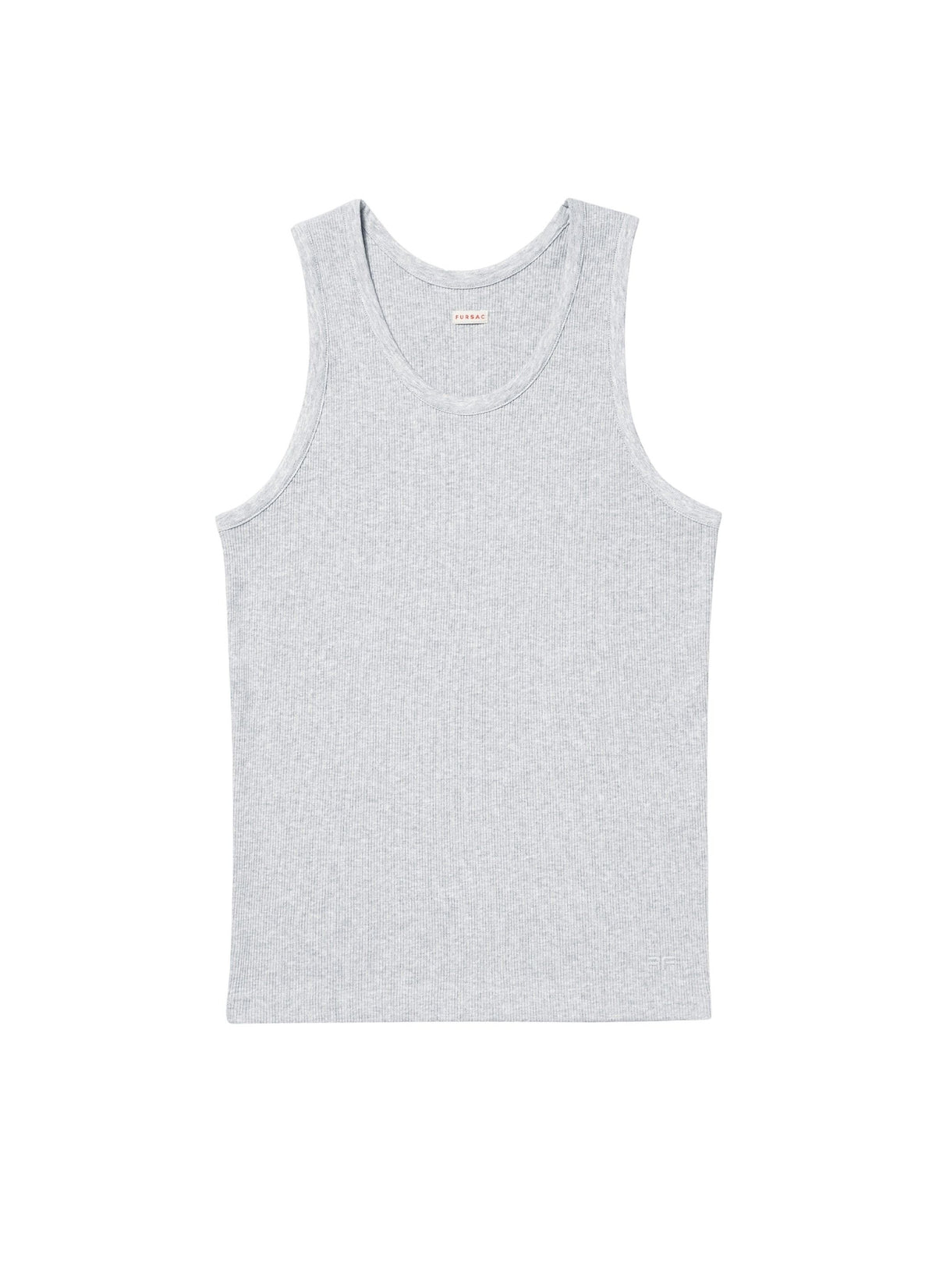 T-shirt sans manches en coton - Gris Chiné Clair