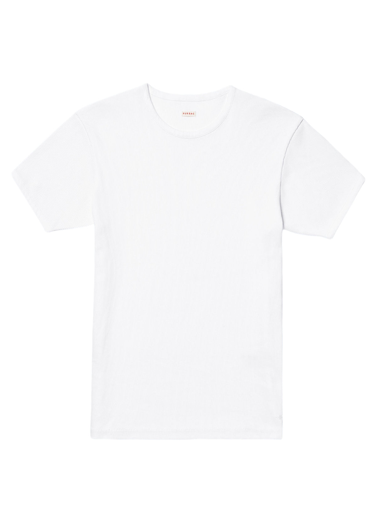T-shirt Ringer côtelé en coton - Écru