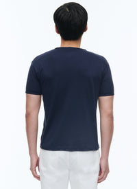T-shirt imprimé à col rond - Marine