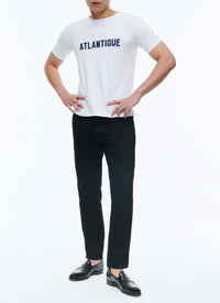 T-shirt, printed on front - White